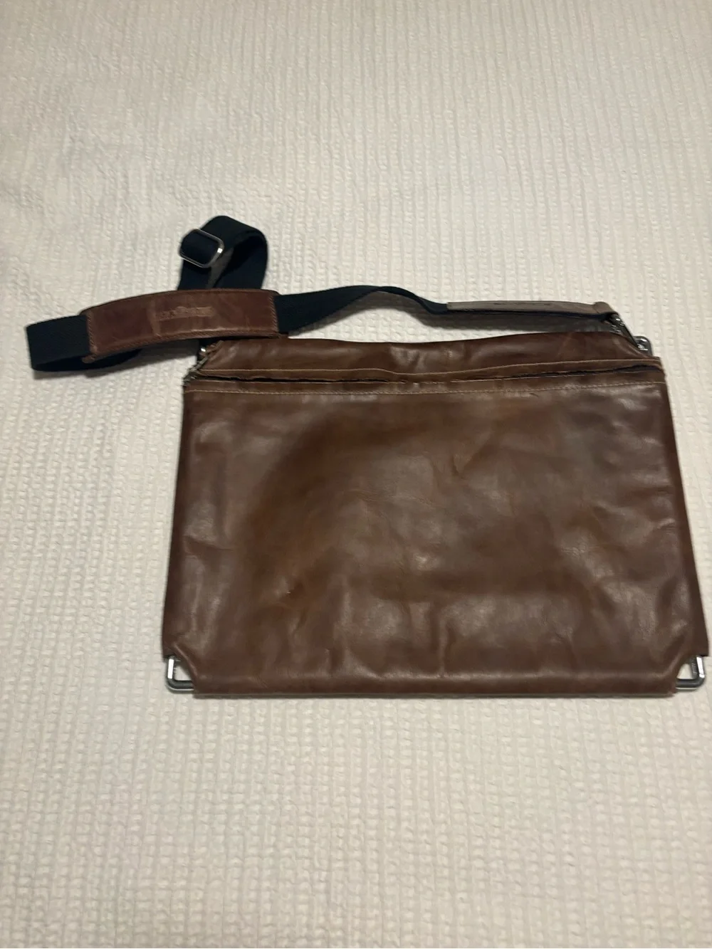 Concrete brown leather